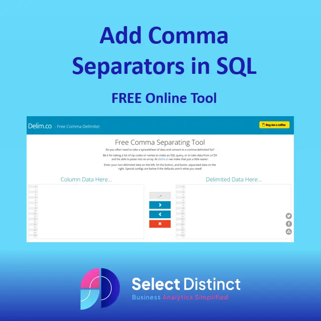 add comma separators to SQL cover image