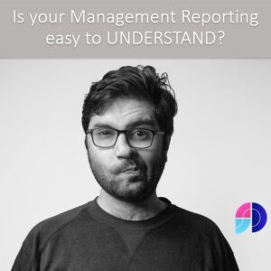 Management Reporting Understandability, a man looking confused