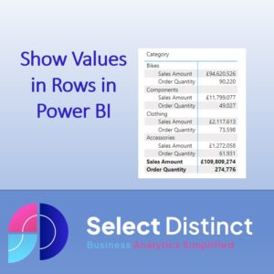 Show Values in Rows In a matrix in Power BI