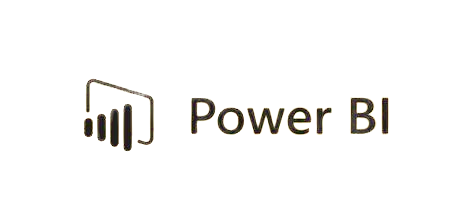 Power BI Logo, black and white no background