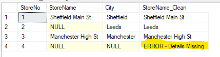 SQL Coalesce example with three options