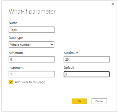 New Parameter settings in Power BI