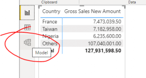 Modelling icon in Power BI