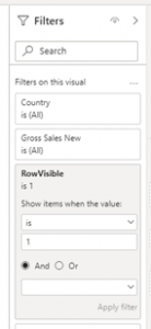 filter settings in Power BI