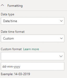 Settting the dd-mm-yyyy date format in Power BI