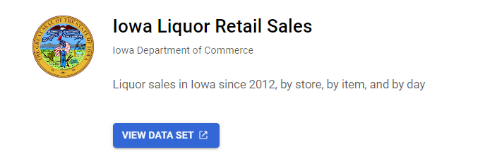 Iowa Liquor Retail Sales link