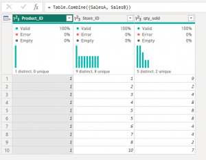 Appended table in Power Query