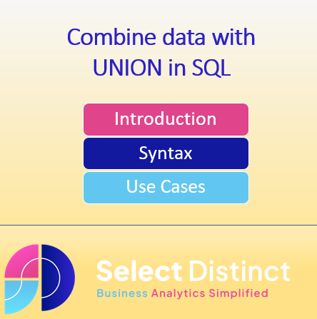 Combine data with union in SQL