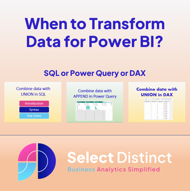 When to transform data for Power BI
