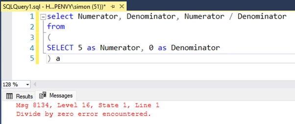 Divide by zero