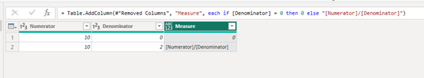 Power Query screen showing Code for a conditional column