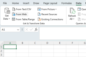 Excel get data from web icon