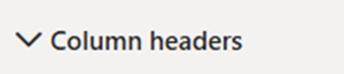 Column headers in Power BI