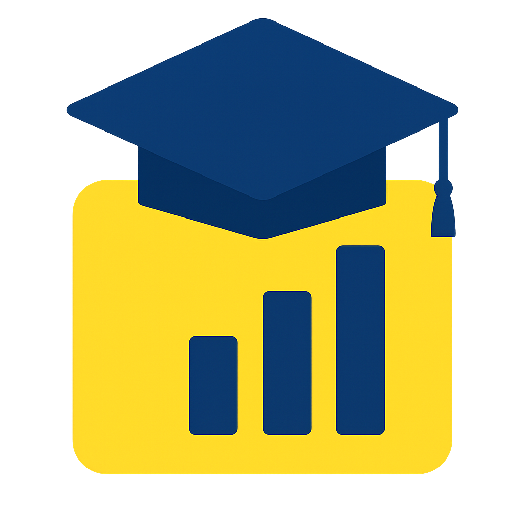 Power BI Training Image with a graduation cap