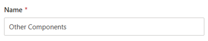 Screenshot of renaming the Group for Other Components