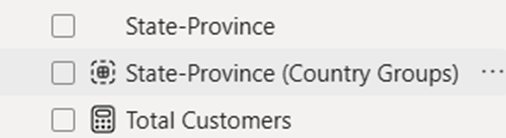 Power BI field named State-Province (Country Groups)