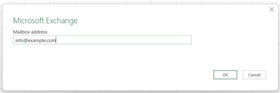 Screenshot of info@example.com in the mailbox address box