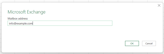 Screenshot of info@example.com in the mailbox address box