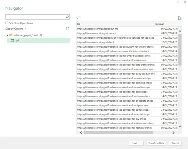 Loading XML files into excel using power query