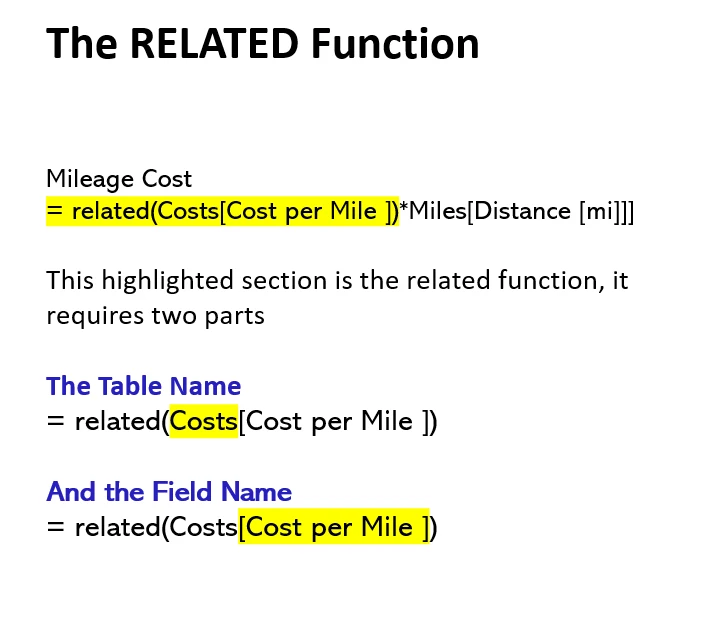 Power BI Related Function Explained