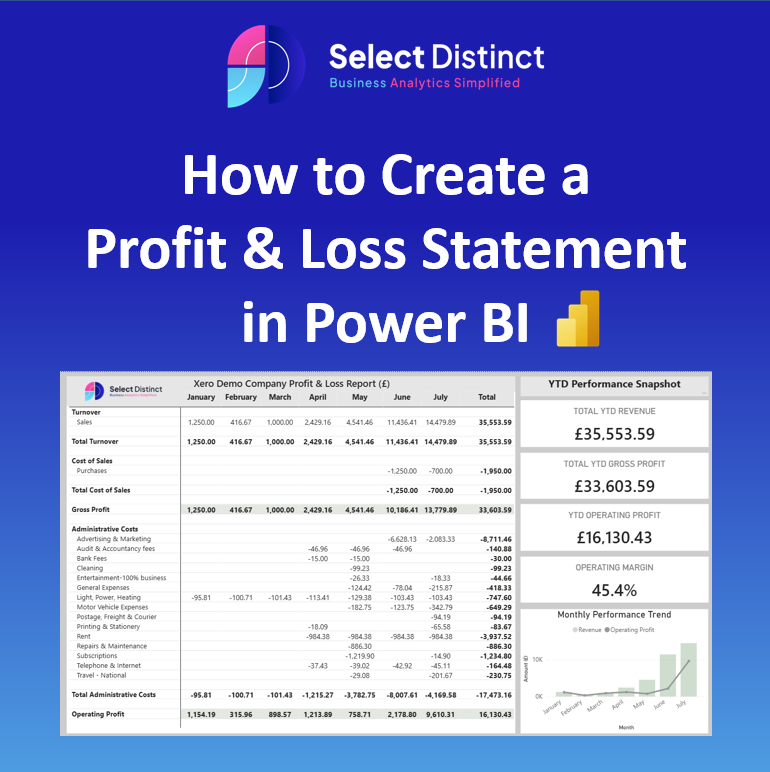 How to Create a Profit & Loss Statement in Power BI