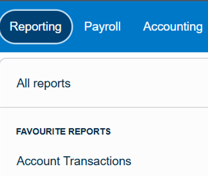 Xero reporting Account Transactions