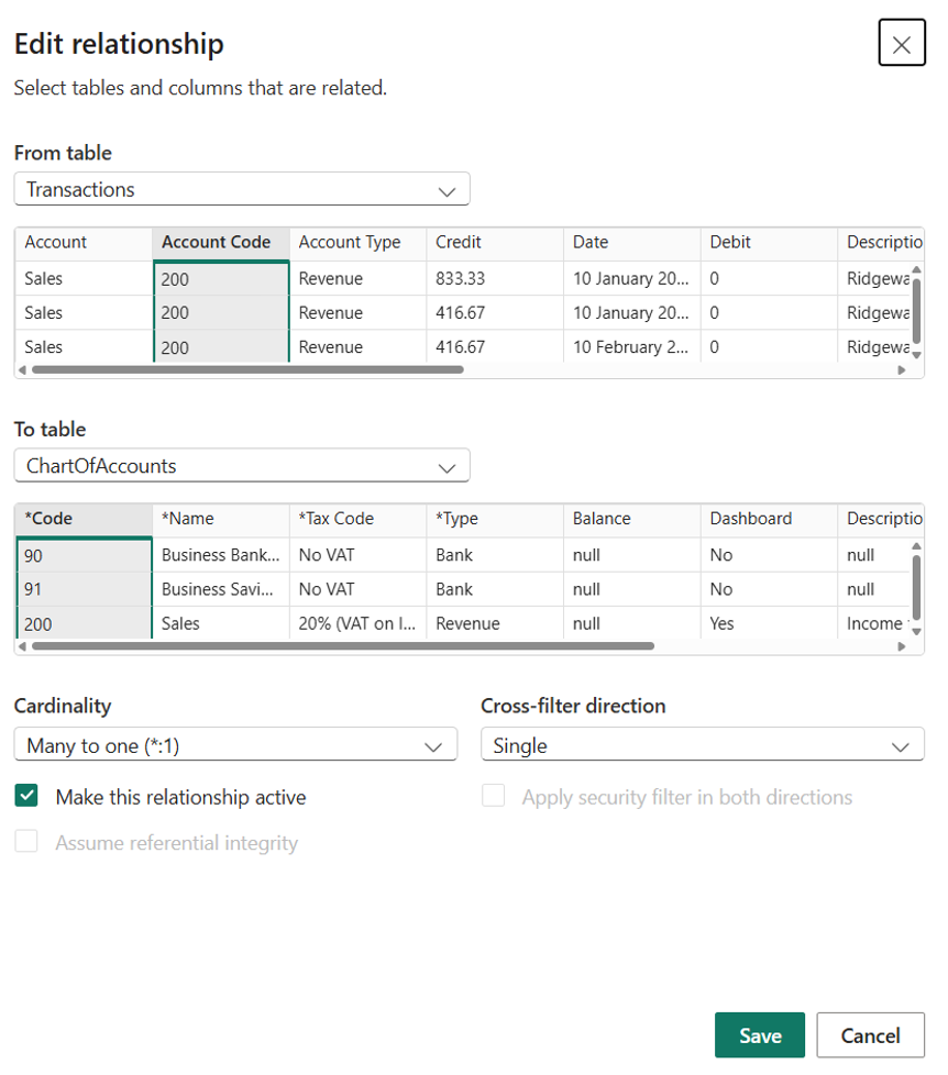 Manage relationships in Power BI