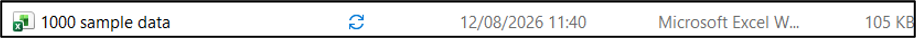 1000 sample data file