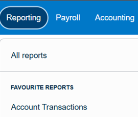 Xero Reporting Tab
