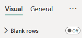 Blank rows switched off