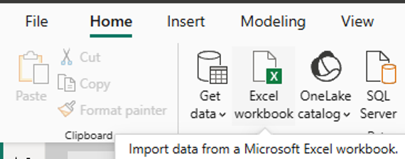 Navigate Home then Excel workbook